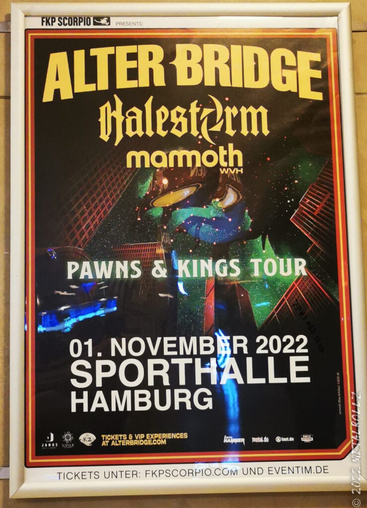 Tourplakat von Alter Bridge für Hamburg